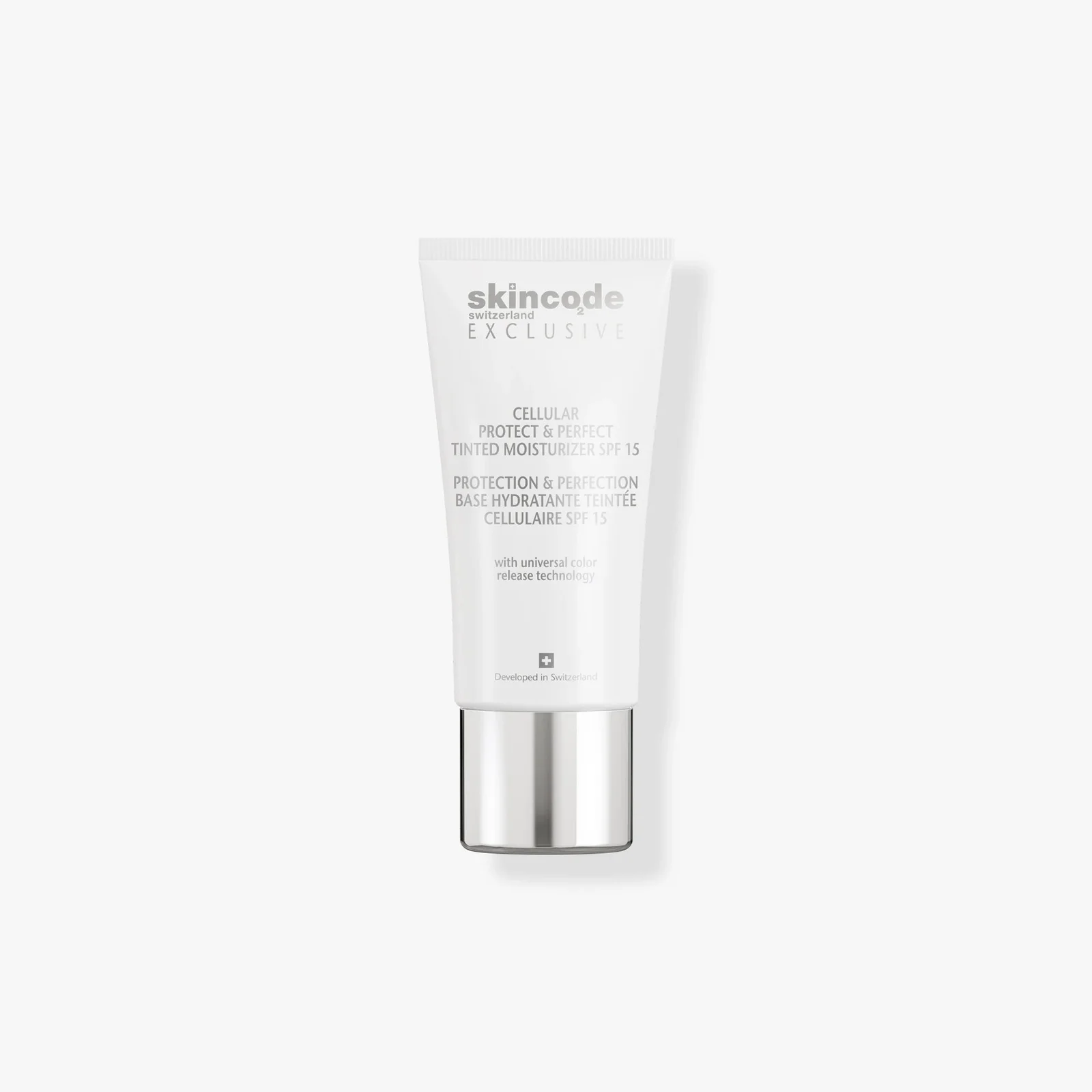 Skincode Exclusive Cremă hidratantă de zi cu SPF15 si nuanță, 30ml