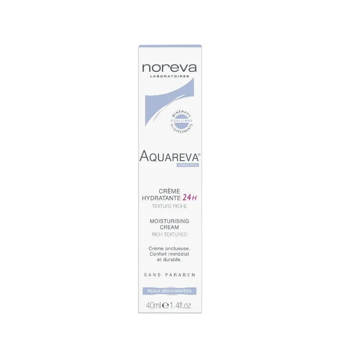 Noreva AQUAREVA Cremă hidratantă 24h textură grasă 40 ml (ten uscat și deshidratat)