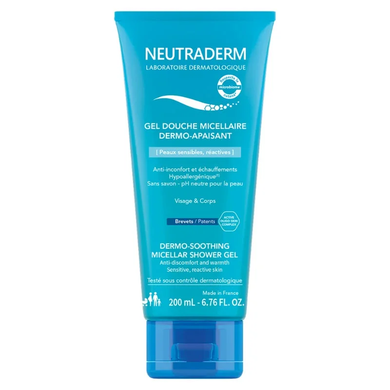 NEUTRADERM Dermo-soothing Gel de duș micelar pentru pielea sensibilă, reactiva, 200ml